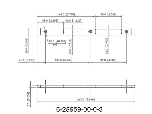 Non-Handed Strike Plate, Latch & Deadbolt, 1/4 inch Raised - Non-Handed Strike Plate, Latch & Deadbolt, 1/4 inch Raised