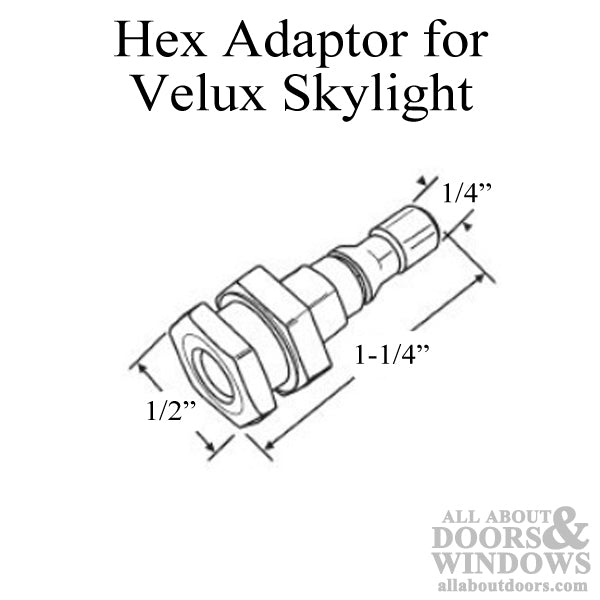 Hex Adaptor for Velux Skylight - Hex Adaptor for Velux Skylight