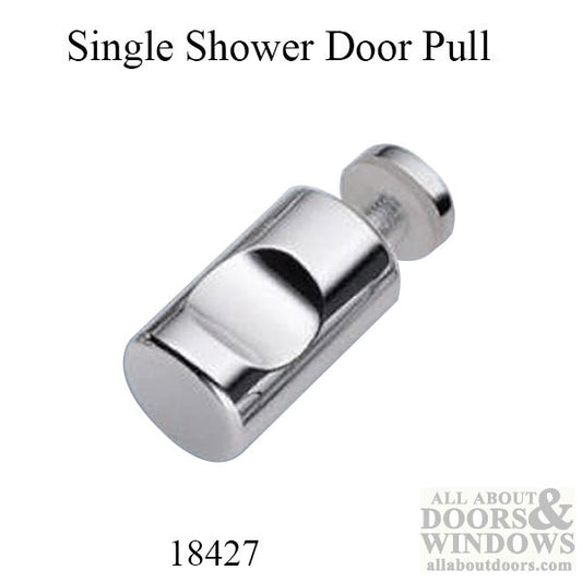 Shower Door Pull, Single - Brushed / Satin Nickel