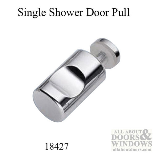 Shower Door Pull, Single - Brushed / Satin Nickel - Shower Door Pull, Single - Brushed / Satin Nickel