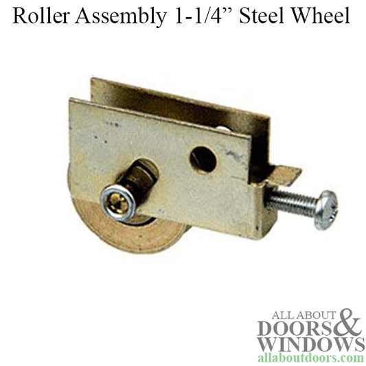 Sliding Door Roller Assembly for Alwindor and Empire Pacific Doors 1.25 Inch Steel Ball Bearing Roller and Adjustable Steel Housing