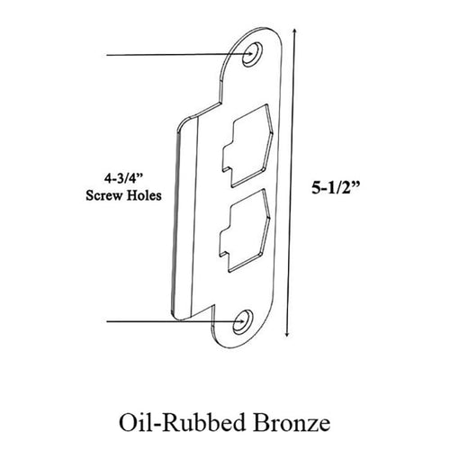 Andersen Latch & Deadbolt Strike Plate Cover, AS/SA Single Door - Oil Rubbed Bronze - Andersen Latch & Deadbolt Strike Plate Cover, AS/SA Single Door - Oil Rubbed Bronze