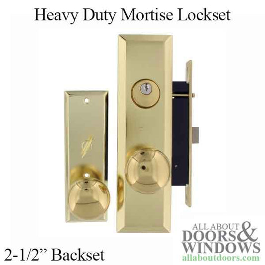 Heavy Duty Mortise Lockset, 2-1/2" Backset