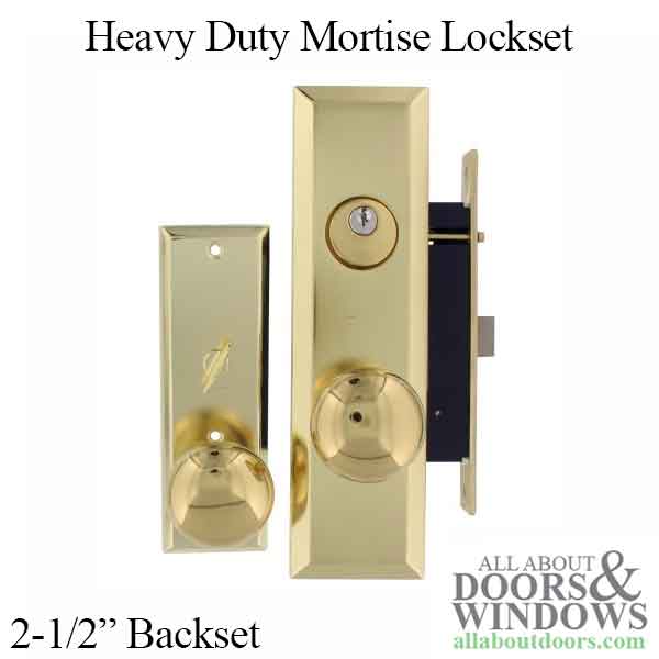 Heavy Duty Mortise Lockset, 2-1/2