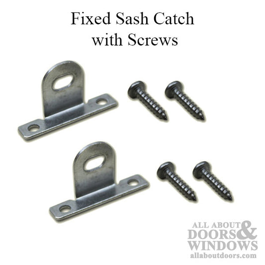 Fixed Sash Catch with Screws - 2 Pack