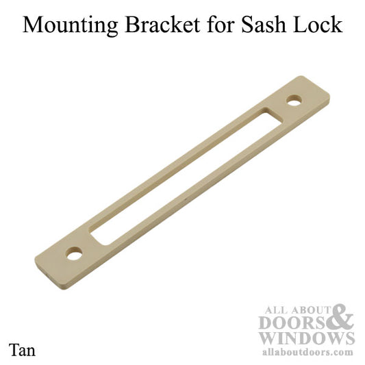 Vinyl Mounting Bracket for Single or Multipoint Sash Lock Tan