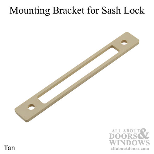 Vinyl Mounting Bracket for Single or Multipoint Sash Lock Tan - Vinyl Mounting Bracket for Single or Multipoint Sash Lock Tan