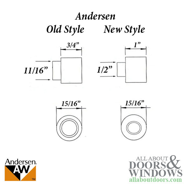 Andersen FWH / FWO Handle Extender/ Extension - White - Andersen FWH / FWO Handle Extender/ Extension - White