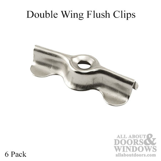 Double Wing Flush Clips 1-11/6" 6 Pack