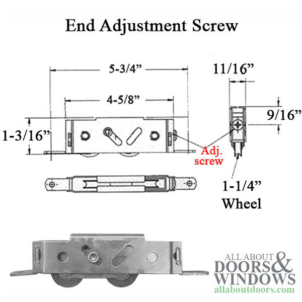 Tandem Roller Assembly 1-1/4 Wheel - SS - Tandem Roller Assembly 1-1/4 Wheel - SS