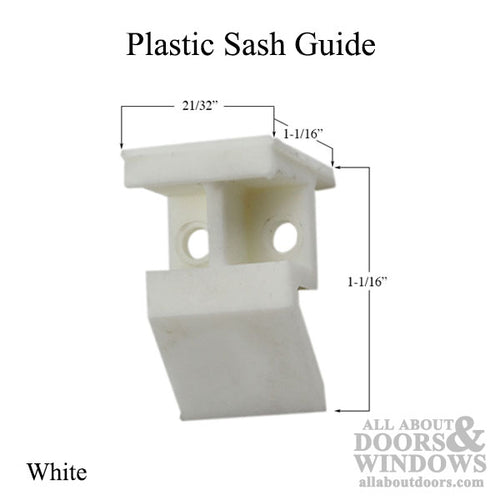 Capitol 60 Series Balance Accessories Plastic Sash Guide  - White - Capitol 60 Series Balance Accessories Plastic Sash Guide  - White