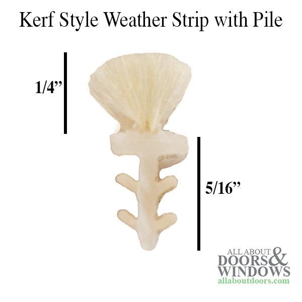 Kerf Style Weatherstrip with 1/4