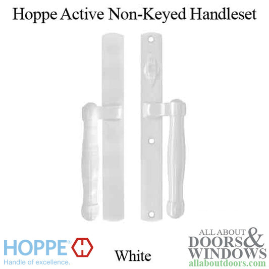 HOPPE HLS 9000 Sliding Door Handle Set Active Non-Keyed Outside White