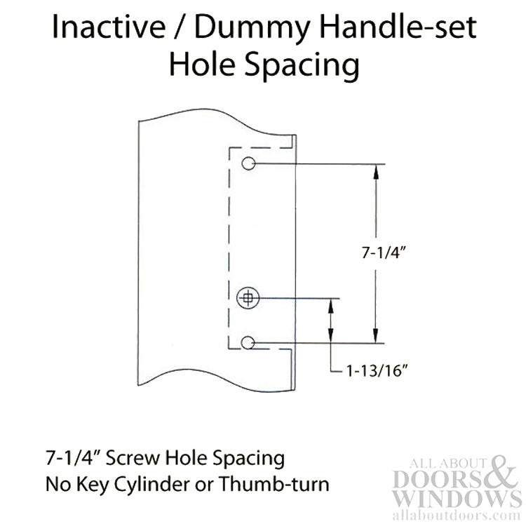 Marvin Inactive / Dummy Trim for Passive door - Satin Chrome - Marvin Inactive / Dummy Trim for Passive door - Satin Chrome