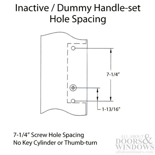 Marvin Inactive / Dummy Trim for Passive door - Satin Chrome - Marvin Inactive / Dummy Trim for Passive door - Satin Chrome