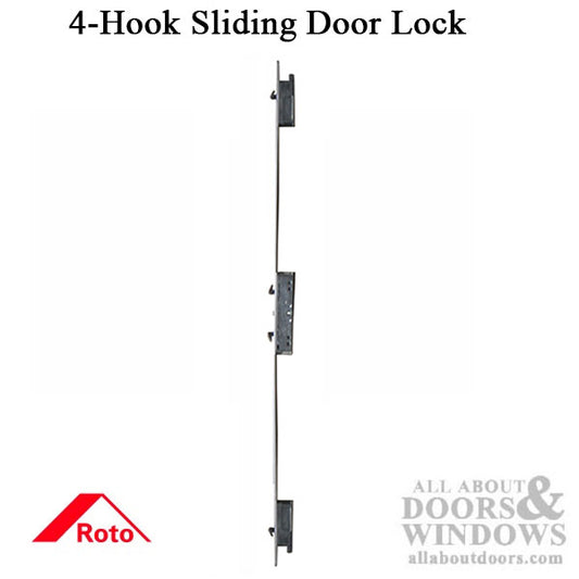 Roto Sliding Patio Door 4 Point Hook Lock - Aluminum