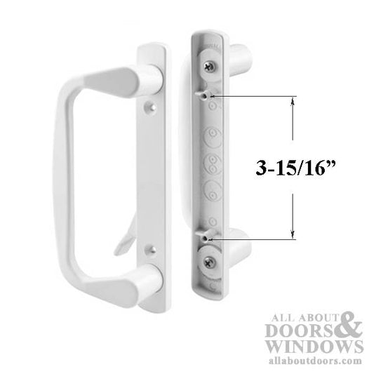 Handle set 3-15/16 H.C.- Decorative -White