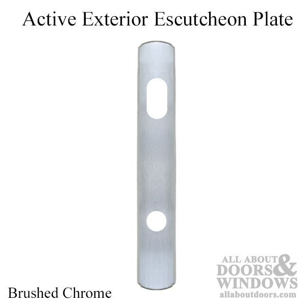 Newbury Active Exterior Escutcheon Plate - Brushed Chrome - Newbury Active Exterior Escutcheon Plate - Brushed Chrome