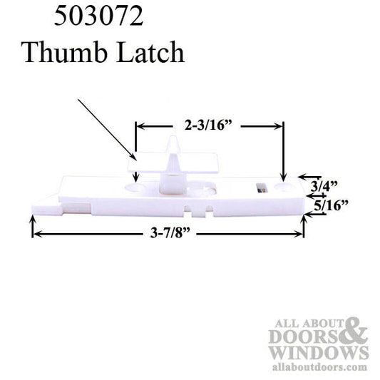 Concealed Internal Tilt In Latch for Double Hung Vinyl Window - White