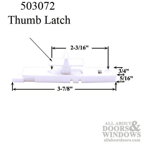 Concealed Internal Tilt In Latch for Double Hung Vinyl Window - White - Concealed Internal Tilt In Latch for Double Hung Vinyl Window - White