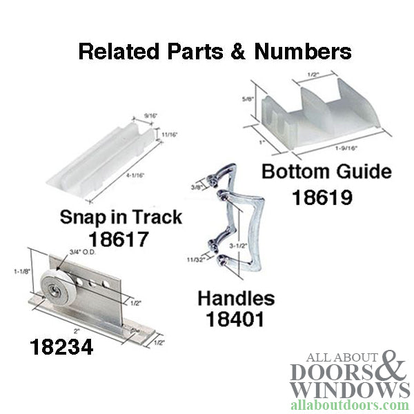 Shower Door Roller with Bracket 3/4