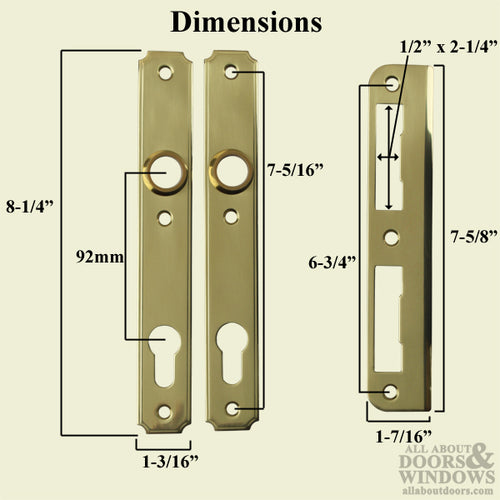 Atrium Trim Plates and Strike Plate in Polished Chrome - Atrium Trim Plates and Strike Plate in Polished Chrome