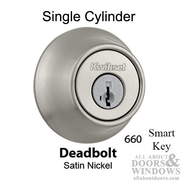 Kwikset Deadbolt Single Cylinder Standard Duty Satin Nickel Deadbolt 660-15S - Kwikset Deadbolt Single Cylinder Standard Duty Satin Nickel Deadbolt 660-15S