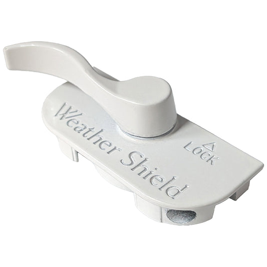 Window Sash Lock, Weather Shield Logo Recessed With Flange, Left Hand