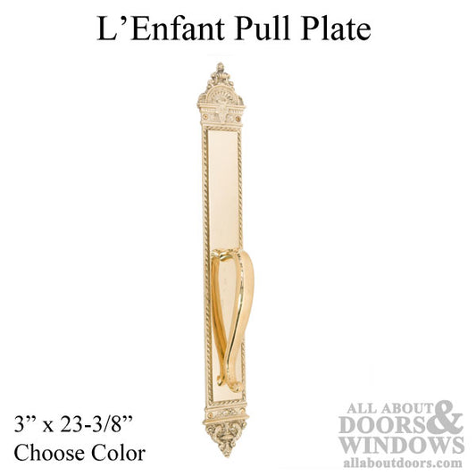 L'Enfant Pull Plate 3" x 23-3/8"