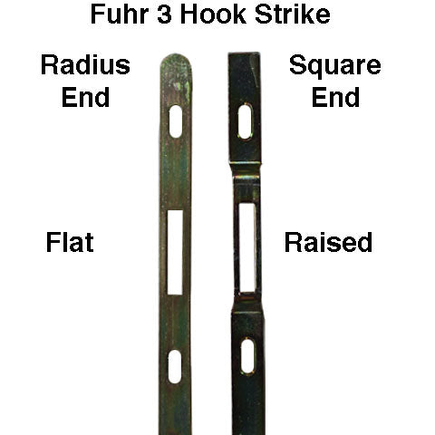 Fuhr Sliding door Strike Plate, 16mm Flat Square ends W/ dimple- YDI Yellow DiChromate - Fuhr Sliding door Strike Plate, 16mm Flat Square ends W/ dimple- YDI Yellow DiChromate