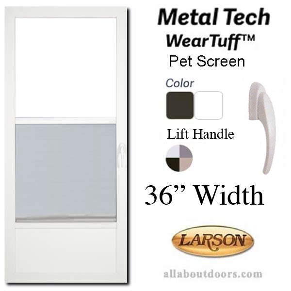 Larson Classic-View Metal-Tech Reversa Screen Storm Door- Lift Handle - Larson Classic-View Metal-Tech Reversa Screen Storm Door- Lift Handle