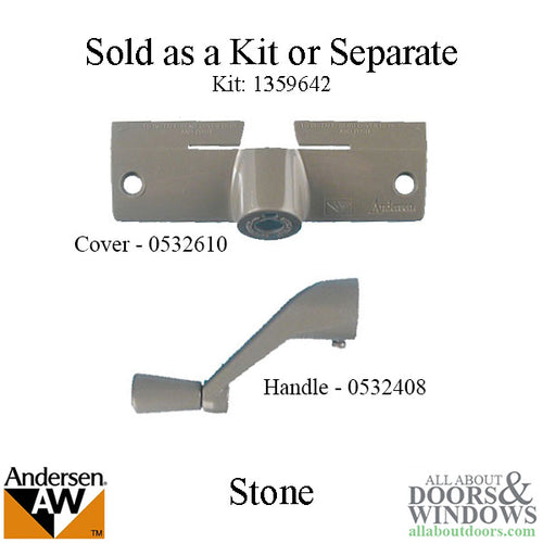 Andersen Window Perma-Shield Operator Crank Handle - Stone - Andersen Window Perma-Shield Operator Crank Handle - Stone