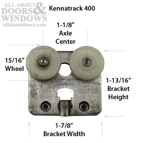 Kennatrack 400, 15/16  Pocket door wheel - White - Kennatrack 400, 15/16  Pocket door wheel - White