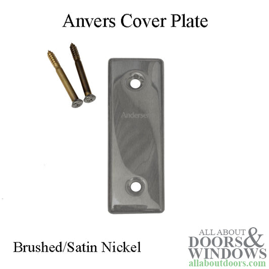 Andersen Gliding Door Cover Plate, Anvers Style - Brushed/Satin Nickel