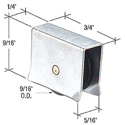 Roller Assembly (Grooved) - Sliding Windows, Showcase / Storm - Steel / Nylon - Roller Assembly (Grooved) - Sliding Windows, Showcase / Storm - Steel / Nylon