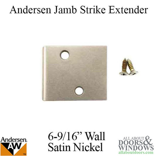 Andersen Jamb Strike Extender, 2-3/8" - Satin Nickel