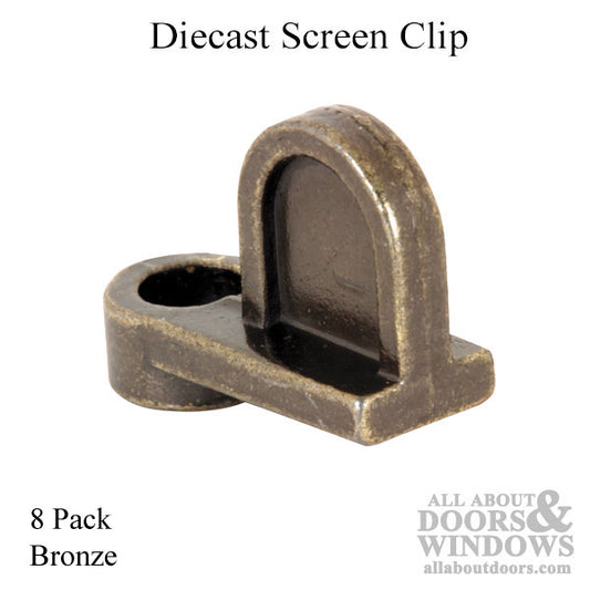 Screen Clip, Zinc, 1/16 offset - Bronze