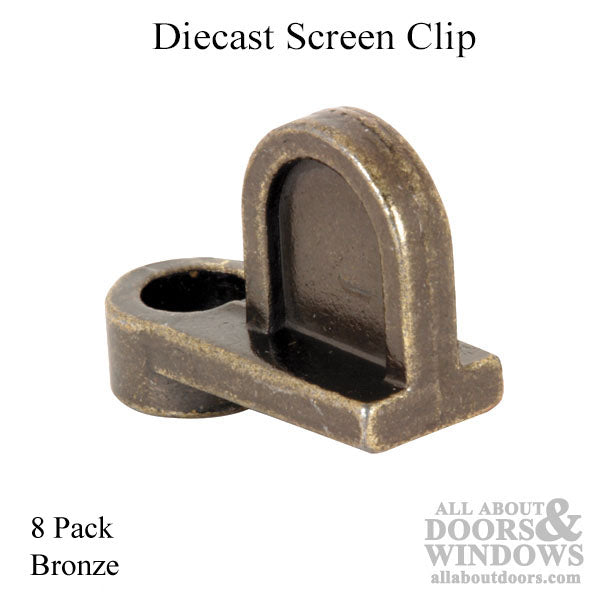 Screen Clip, Zinc, 1/16 offset - Bronze - Screen Clip, Zinc, 1/16 offset - Bronze