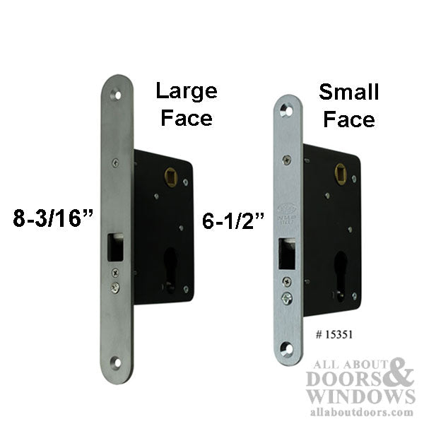 Sliding Door Mortise lock with Hub 50mm - Satin Nickel - Sliding Door Mortise lock with Hub 50mm - Satin Nickel