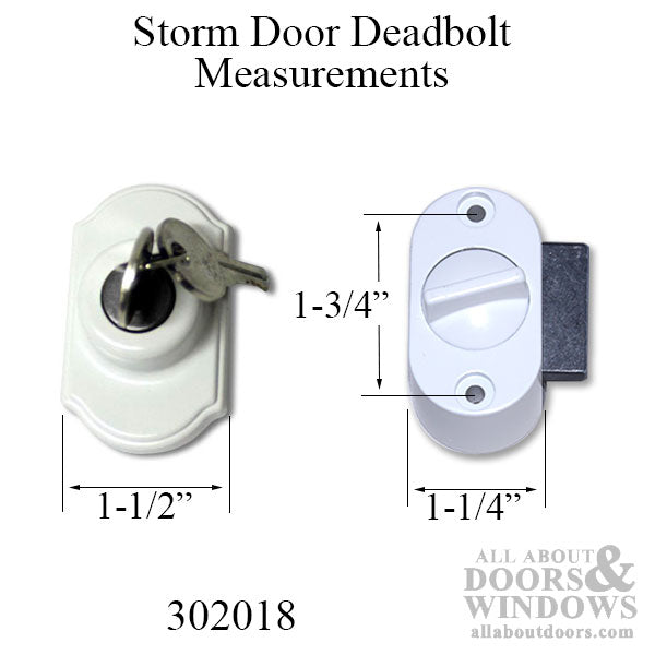 Deadbolt Only, Storm Door - White - Deadbolt Only, Storm Door - White