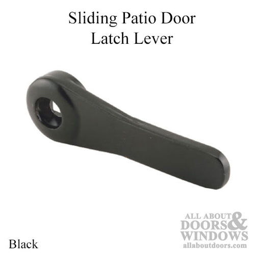 Sliding Patio Door Latch Lever, Diecast - Black - Sliding Patio Door Latch Lever, Diecast - Black