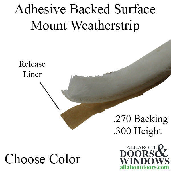 Adhesive Back Surface-Mount Weatherstrip .270