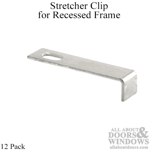 Stretcher Clip - For Recessed Screen Frame - 12 Pack