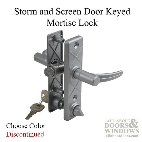 Discontinued - Mortise Storm & Screen Door Keyed  Lock - Choose Color - Discontinued - Mortise Storm & Screen Door Keyed  Lock - Choose Color