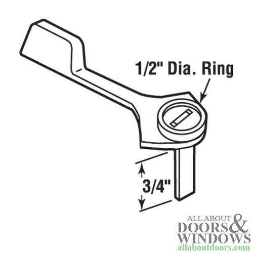 Inside Thumbturn Latch/Lever for Sliding Glass Door Handles - Inside Thumbturn Latch/Lever for Sliding Glass Door Handles
