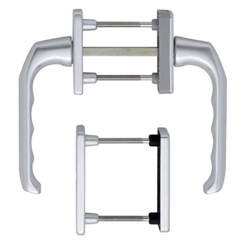 HOPPE London, Tilt Turn window non keyed handle with cylinder Rosette 90° Stop  Silver - HOPPE London, Tilt Turn window non keyed handle with cylinder Rosette 90° Stop  Silver