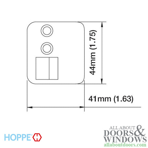 HOPPE Strike Plate Shootbolt Left Hand - HOPPE Strike Plate Shootbolt Left Hand