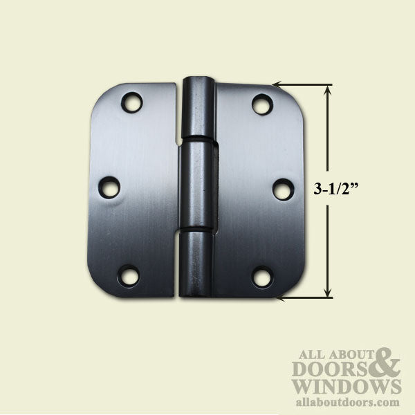 Pella 3.5 X 3.5 Radius Corner Door Hinge - Brushed/Satin Chrome | Fits Doors from 2001-2007 - Pella 3.5 X 3.5 Radius Corner Door Hinge - Brushed/Satin Chrome | Fits Doors from 2001-2007