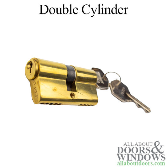 60mm Active 30/30 Double Cylinder 360° Euro Profile Cylinder, Kwikset Key - Brass