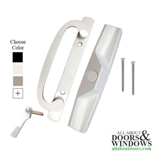 Patio Door Handle Set 3-15/16 Screw holes, Active Non-keyed, 4 colors